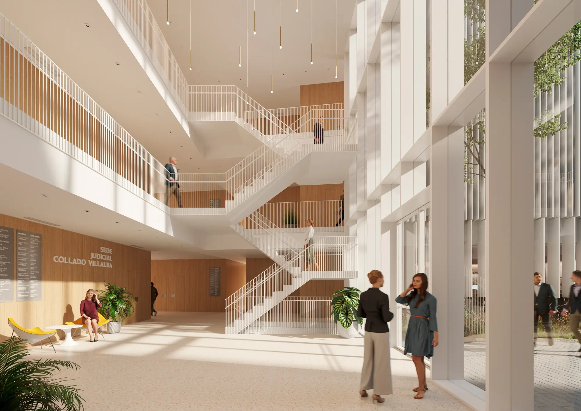 Juzgados Collado Villalba — hall interior